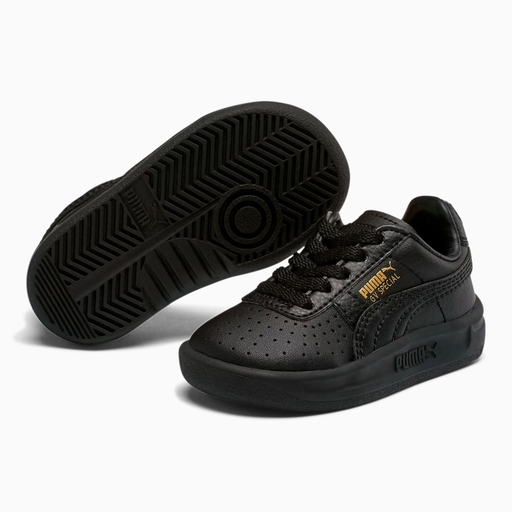 Black / Team Gold Puma GV Special Toddler Boys' Sneakers | 7936IAXHP