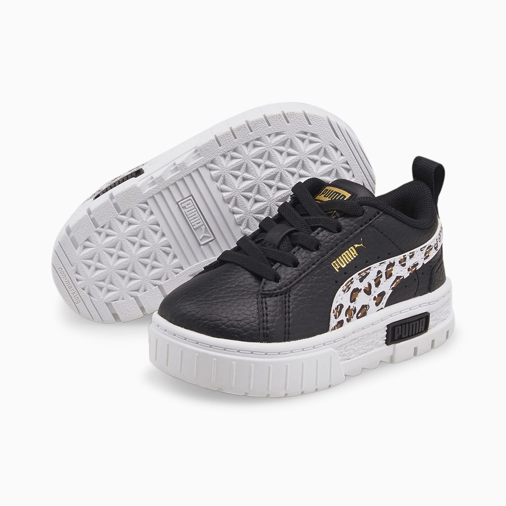 Black / Tiger'S Eye Puma Mayze Wild Toddler Girls' Sneakers | 1986STCFV