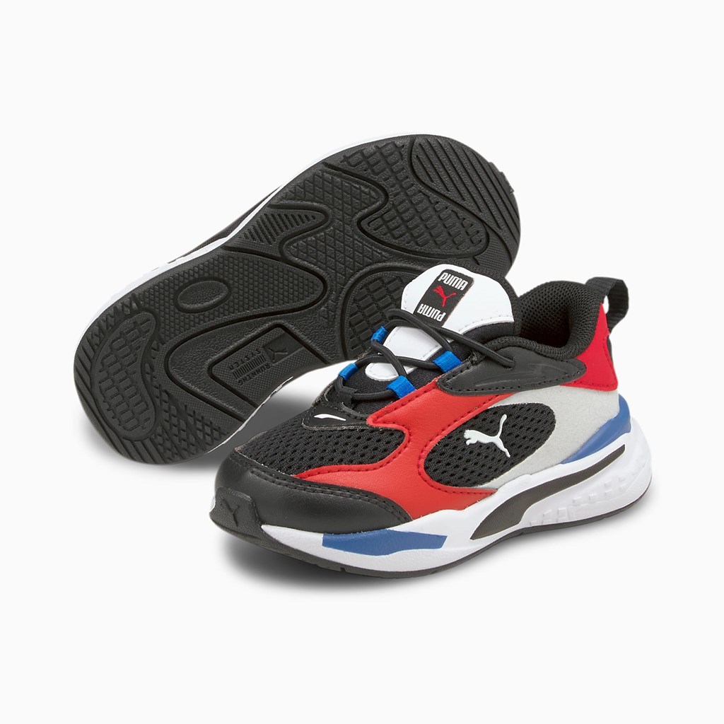 Black / Urban Red / Future Blue Puma RS-Fast Toddler Girls' Sneakers | 1640OZDSK