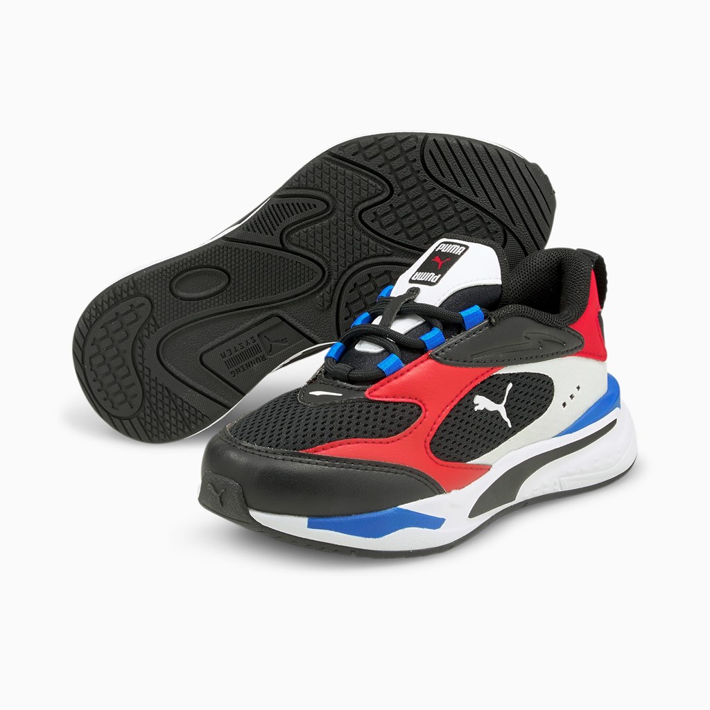 Black / Urban Red / Future Blue Puma RS-Fast Little Girls' Sneakers | 2195KUMRT