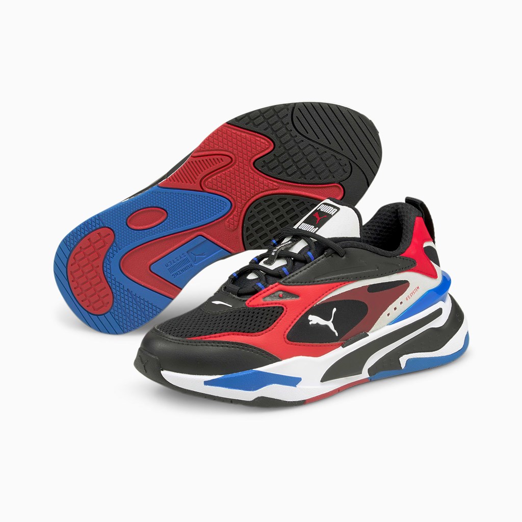 Black / Urban Red / Future Blue Puma RS-Fast JR Girls' Sneakers | 2731LCNZM