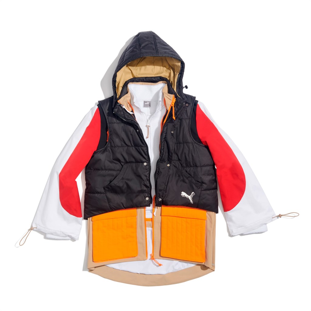 Black / Vibrant Orange Puma High Court Quad Basketball Women's Jacket | 9205SOJFG