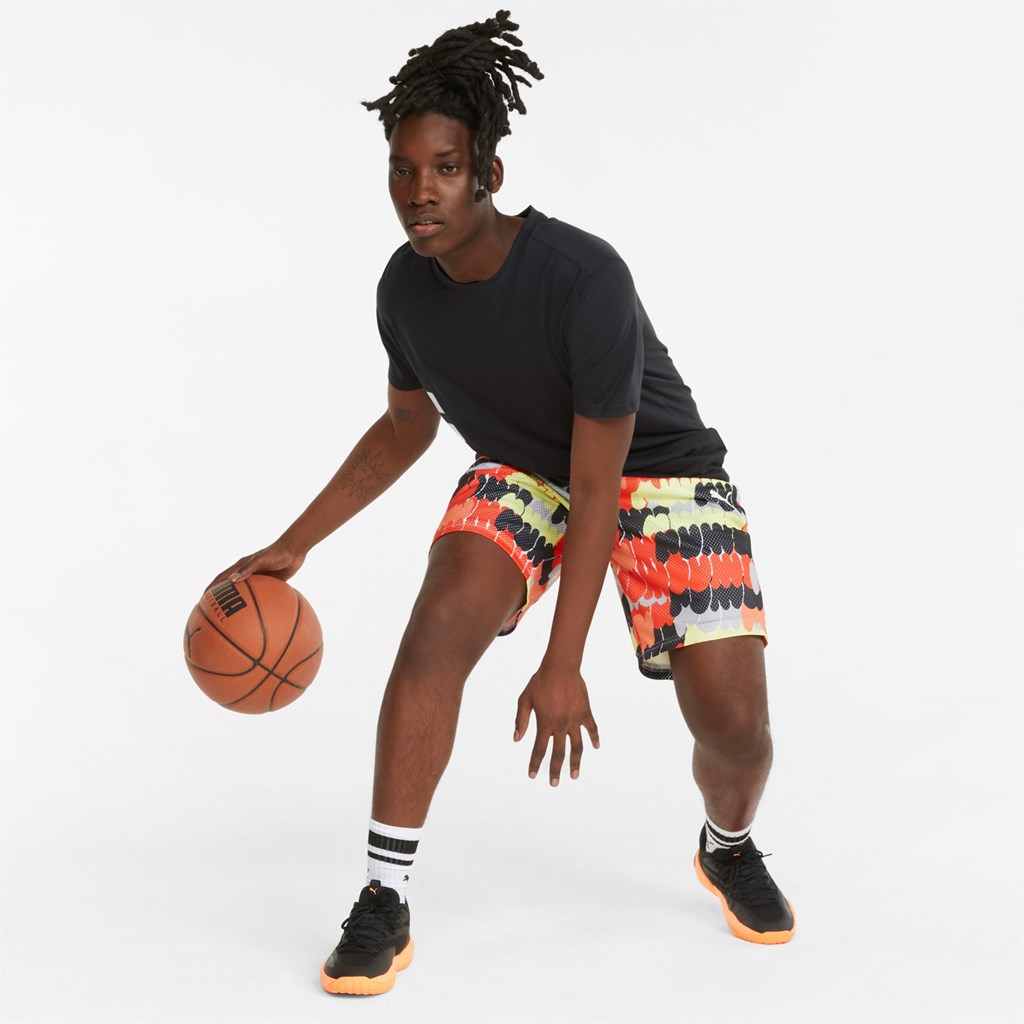 Black / White Puma All Tournament Basketball Men's Tee | 3567KRYFS