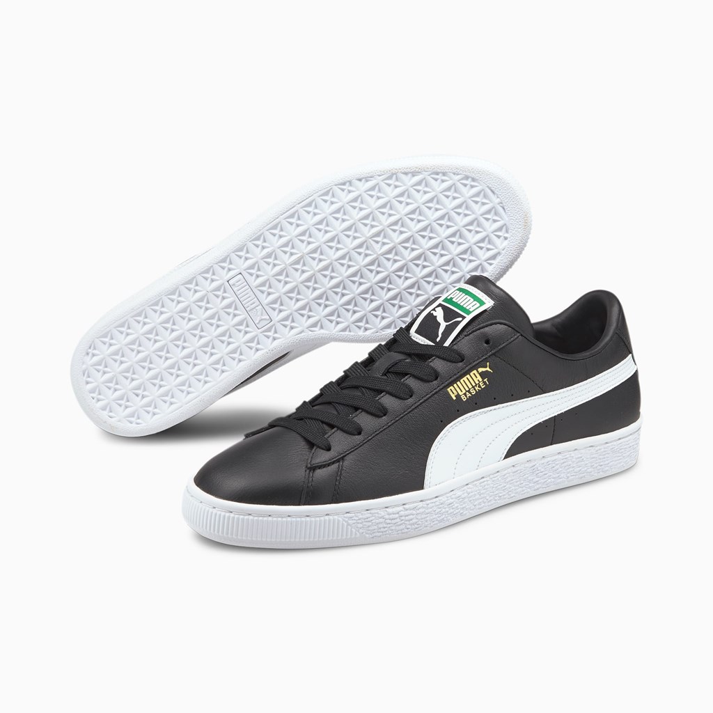 Black / White Puma Basket Classic XXI Men's Sneakers | 2305BETSF