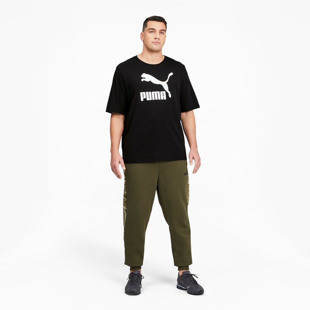 Black / White Puma Classics Logo BT Men's Tee | 8032LMUHG