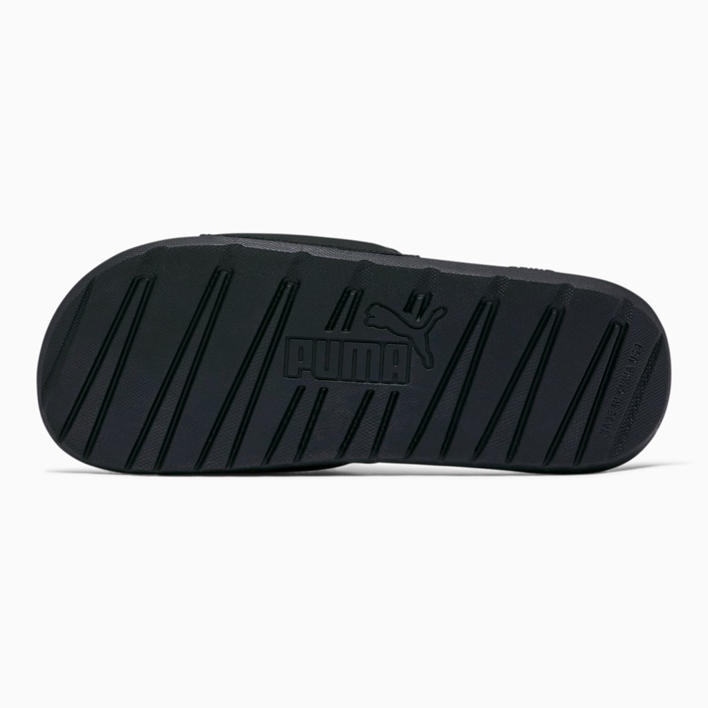 Black / White Puma Cool Cat Men's Slides | 1352DPJQF