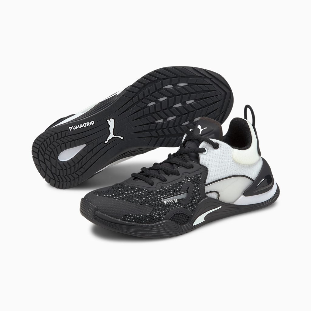 Black White Puma FUSE Women's Training Shoes | 4756NWAZR