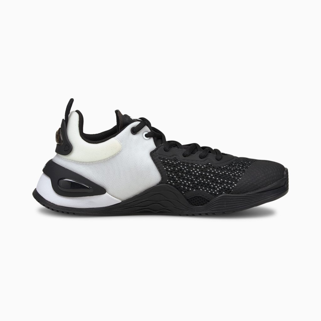 Black White Puma FUSE Women's Training Shoes | 4756NWAZR