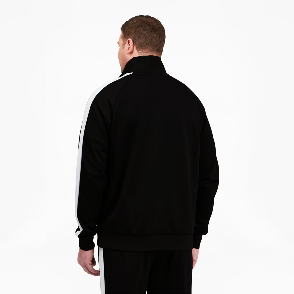 Black / White Puma Iconic T7 Track BT Men's Jacket | 0951OYXVM