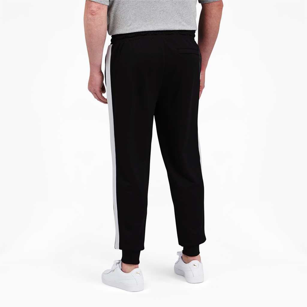 Black / White Puma Iconic T7 Track BT Men's Pants | 1589XIGYA