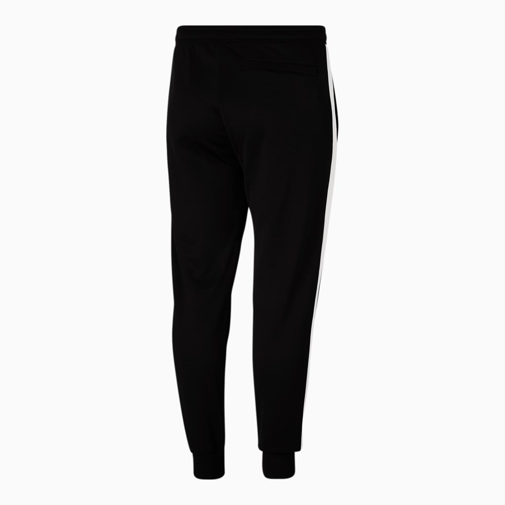 Black / White Puma Iconic T7 Track BT Men's Pants | 1589XIGYA