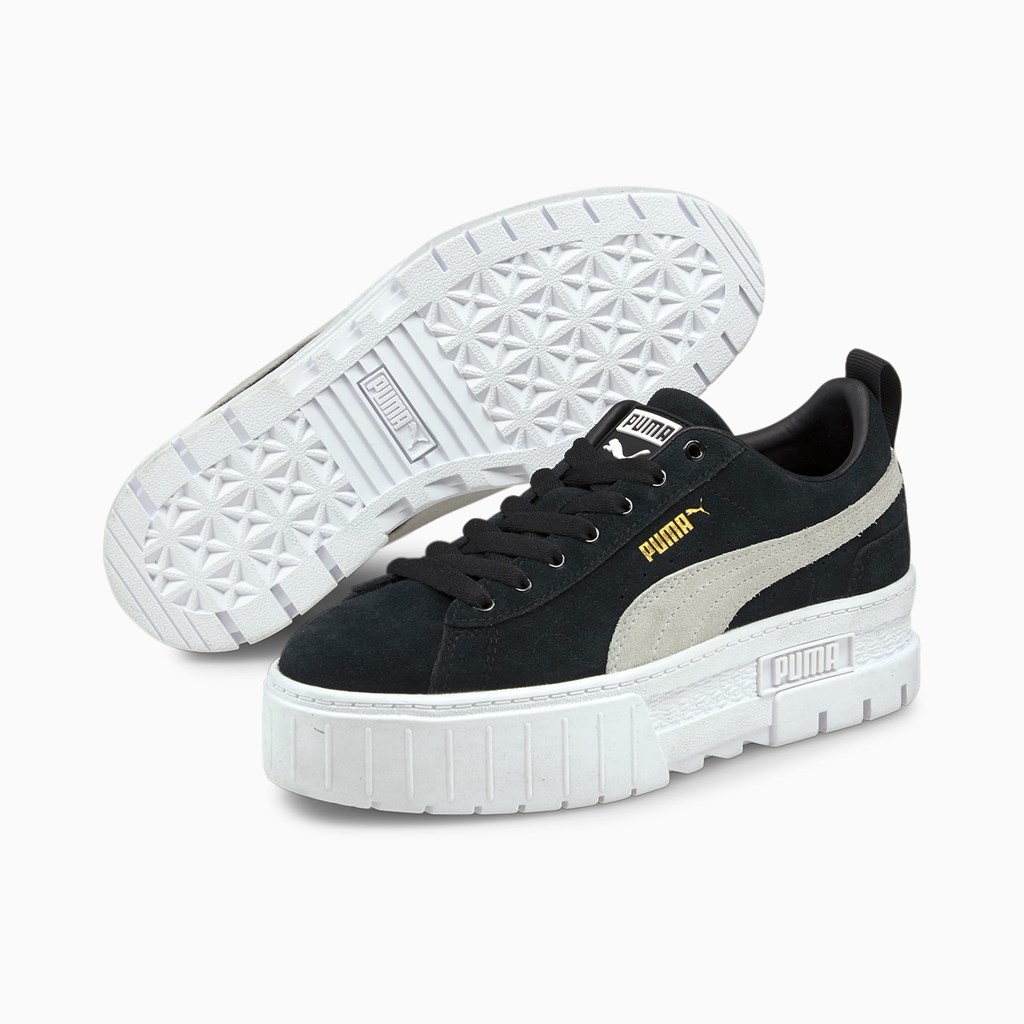 Black White Puma Mayze  Women's Sneakers | 3051XMTQS