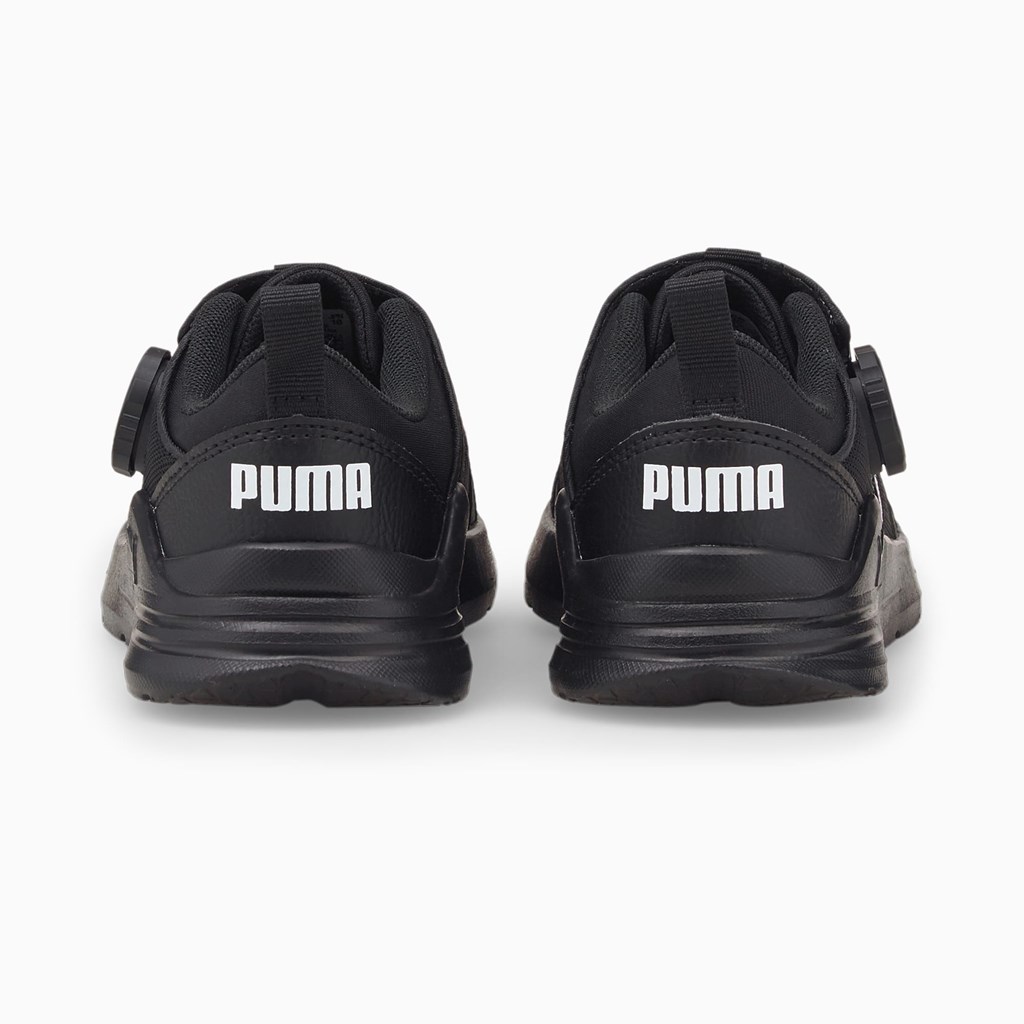 Black / White Puma PUMA Wired Run Disc Little Boys' Sneakers | 0152FJTOK