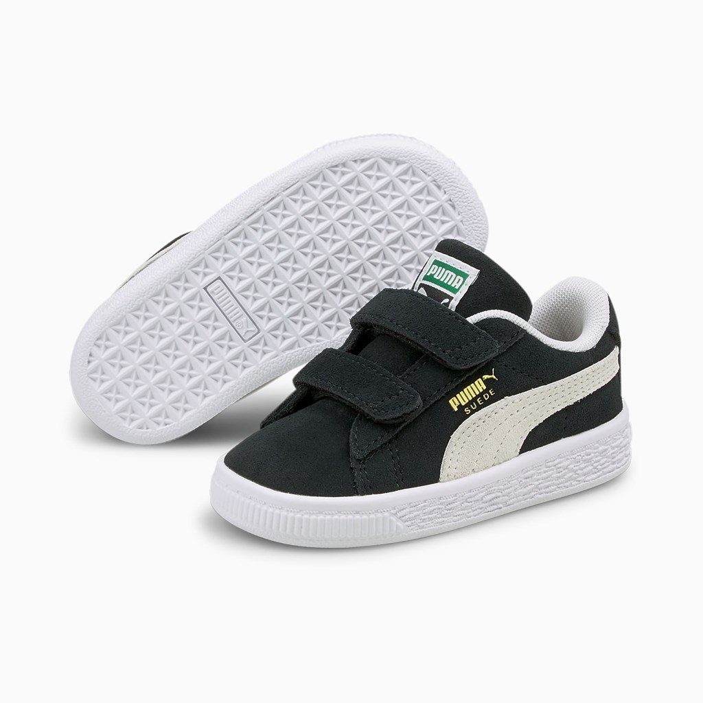 Black / White Puma Suede Classic XXI AC Toddler Boys' Sneakers | 3172DIVOF