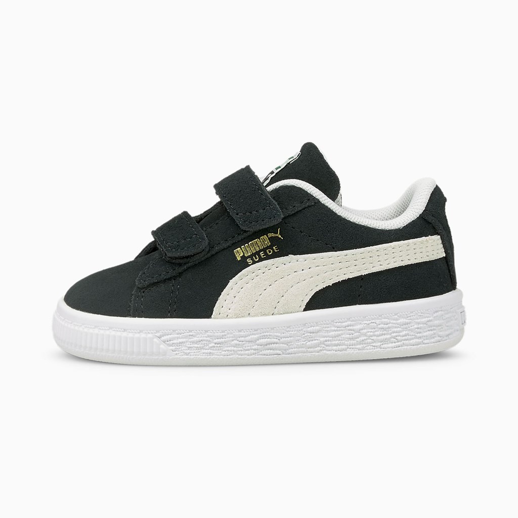 Black / White Puma Suede Classic XXI AC Toddler Boys\' Sneakers | 3172DIVOF