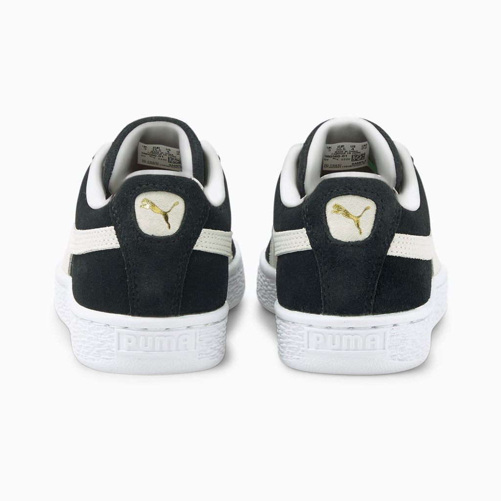 Black / White Puma Suede Classic XXI JR Girls' Sneakers | 5813TMWFK