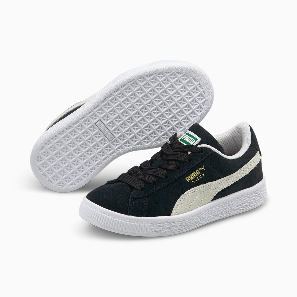 Black / White Puma Suede Classic XXI Little Boys' Sneakers | 7021JGCMZ