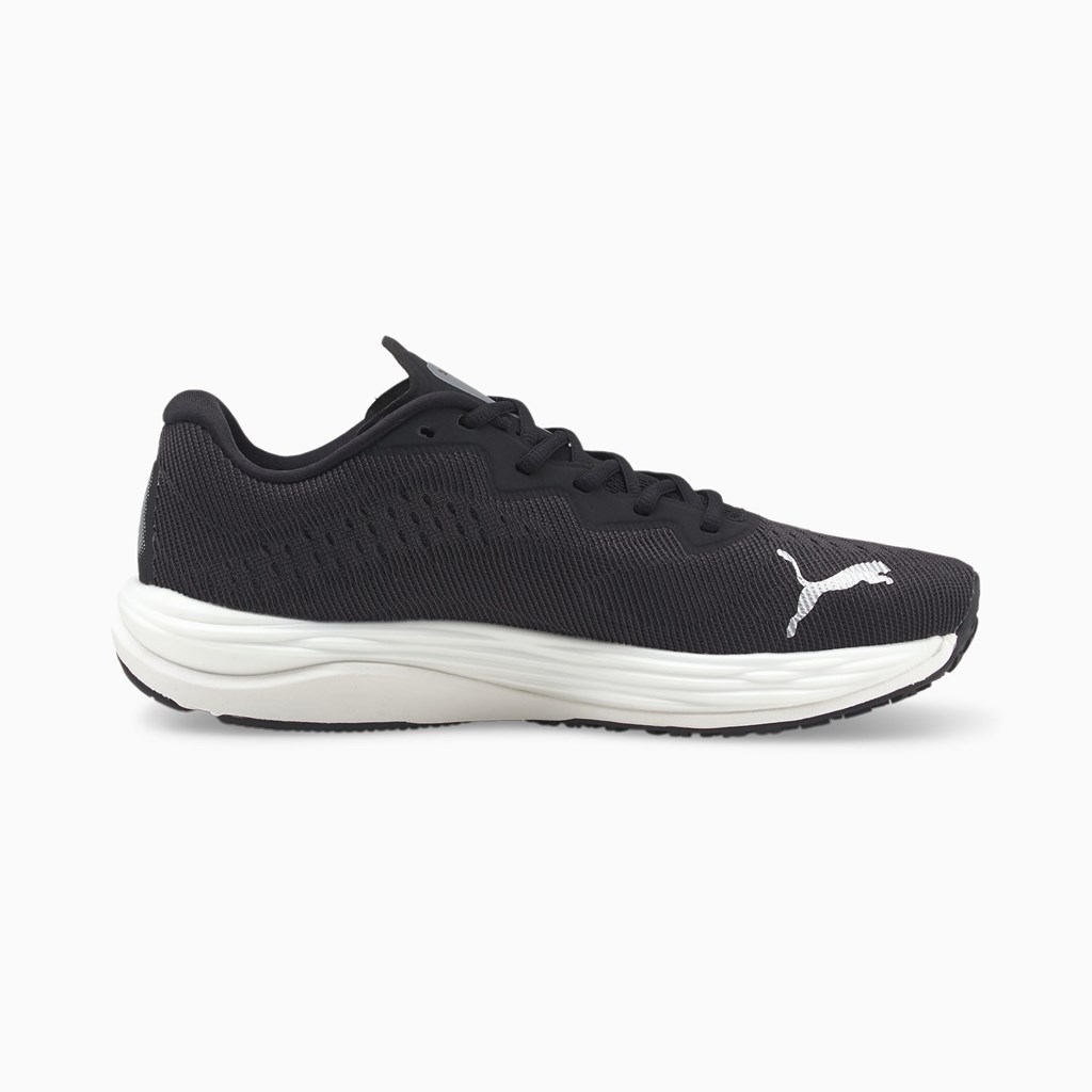 Black / White Puma Velocity NITRO 2 Men's Running Shoes | 7530FHVAK