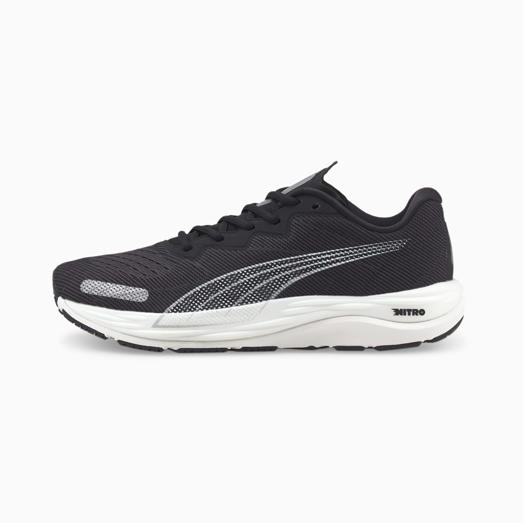 Black / White Puma Velocity NITRO 2 Men\'s Running Shoes | 7530FHVAK