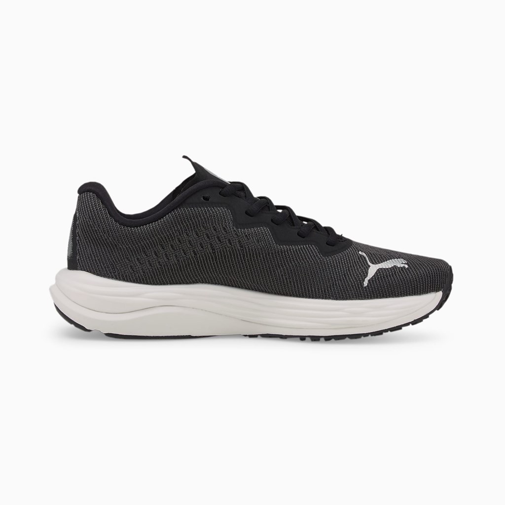 Black White Puma Velocity NITRO 2 Women's Running Shoes | 2903FEIQU