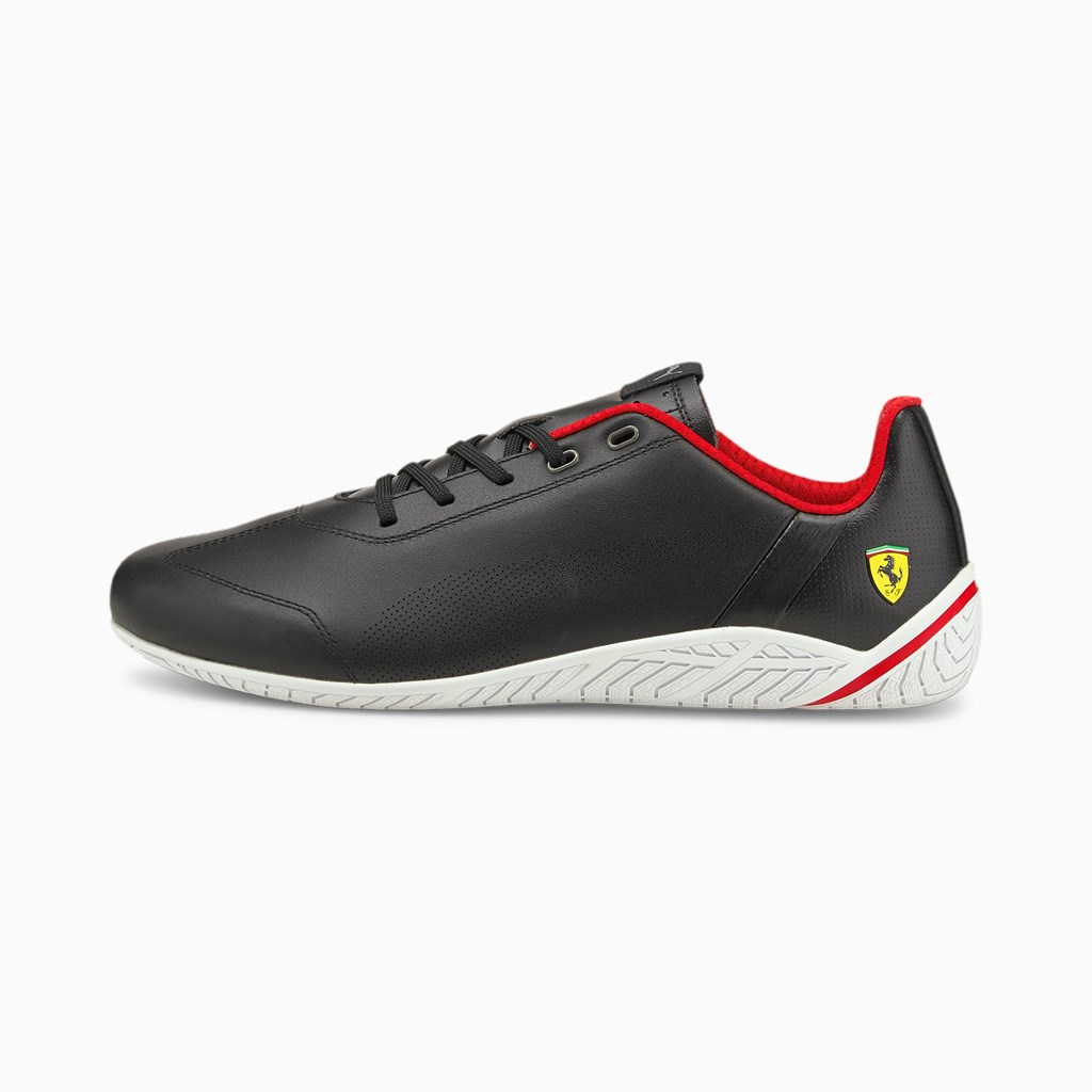 Black / White / Rosso Corsa Puma Scuderia Ferrari Ridge Cat Men\'s Motorsport Shoes | 2817GAIUT