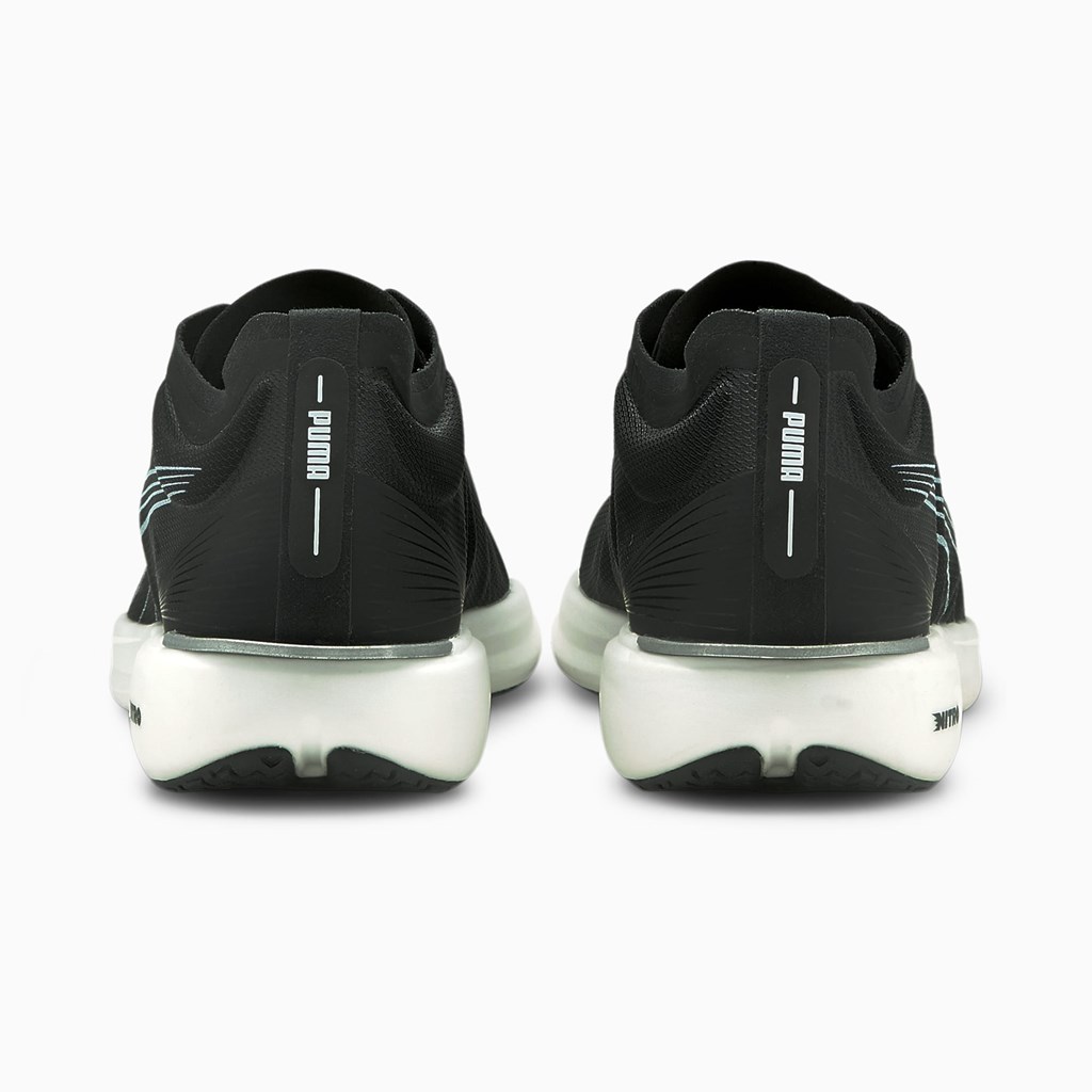 Black / White / Silver Puma Liberate NITRO Men's Running Shoes | 7510SOWQE