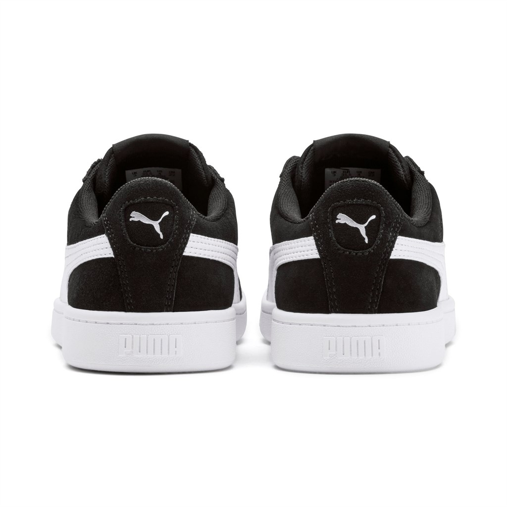 Black / White / Silver Puma Puma Vikky V2 Suede Jr Girls' Sneakers | 5691ZNERD