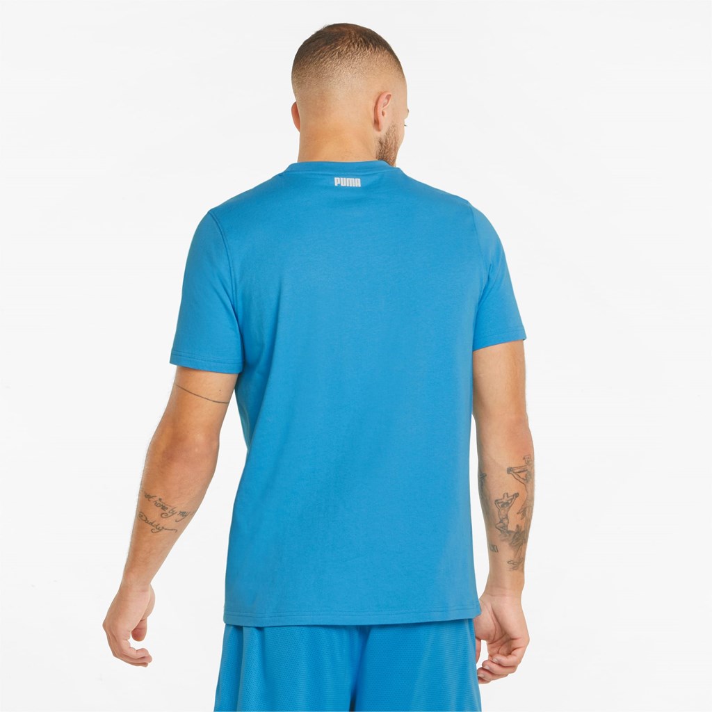 Bleu Azur Puma 4th Quarter Basketball Men's Tee | 9016HXCZY