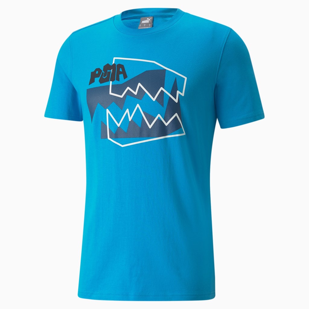 Bleu Azur Puma 4th Quarter Basketball Men's Tee | 9016HXCZY