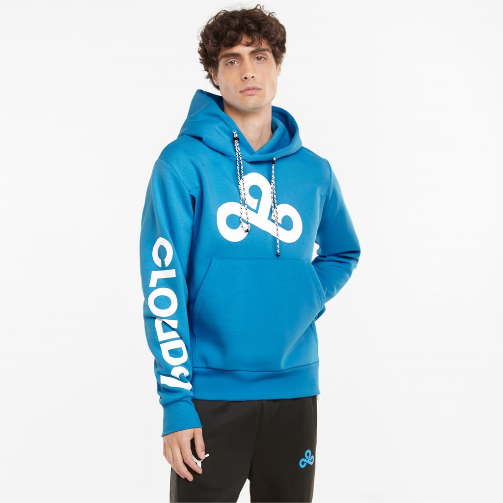 Bleu Azur Puma PUMA x CLOUD9 Graphic Esports Men\'s Hoodie | 4183AIFRC