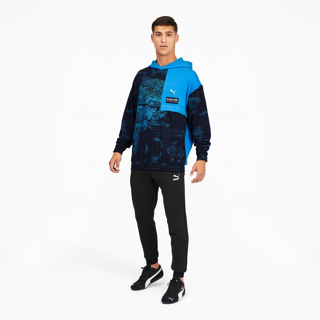 Bleu Azur Puma Red Bull Racing Printed Men's Hoodie | 5409SGFLW