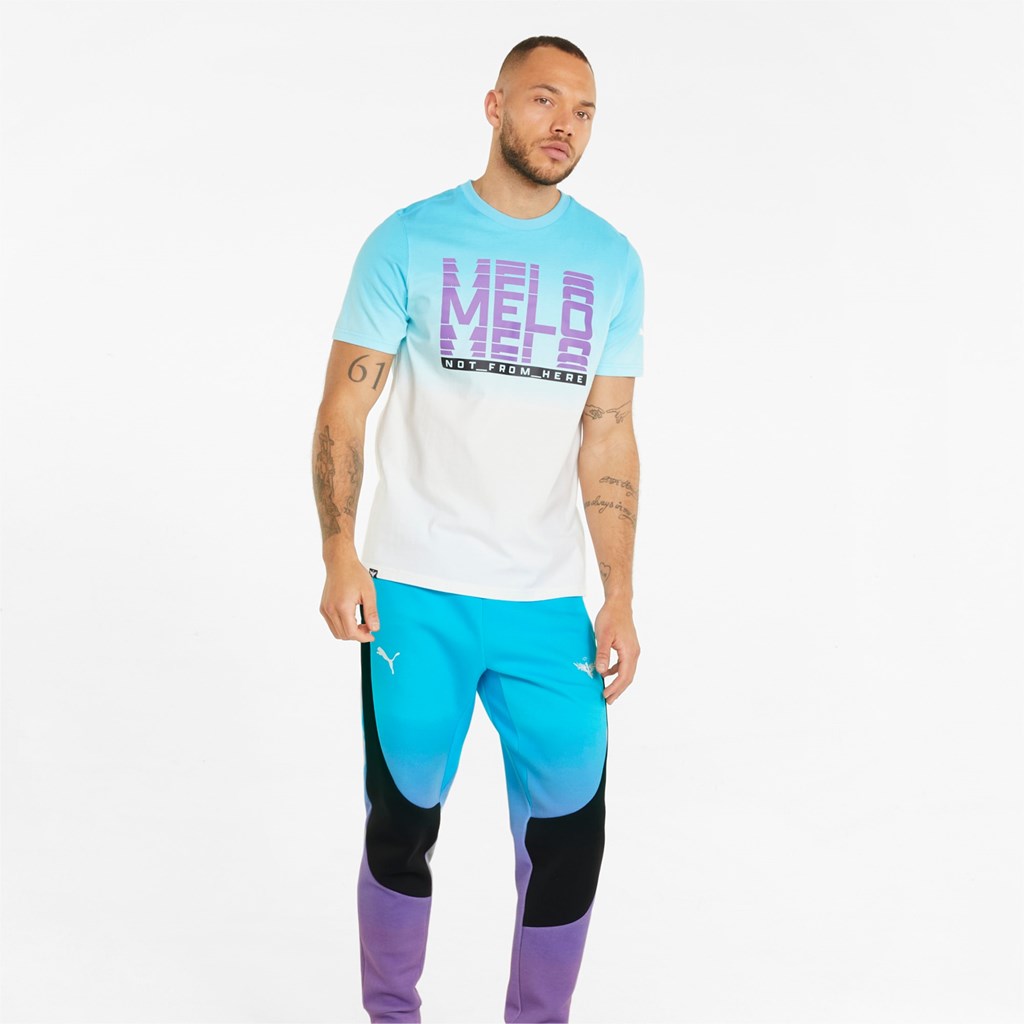 Blue Atoll Puma Melo Dime Basketball Men's Pants | 3946BZPYF