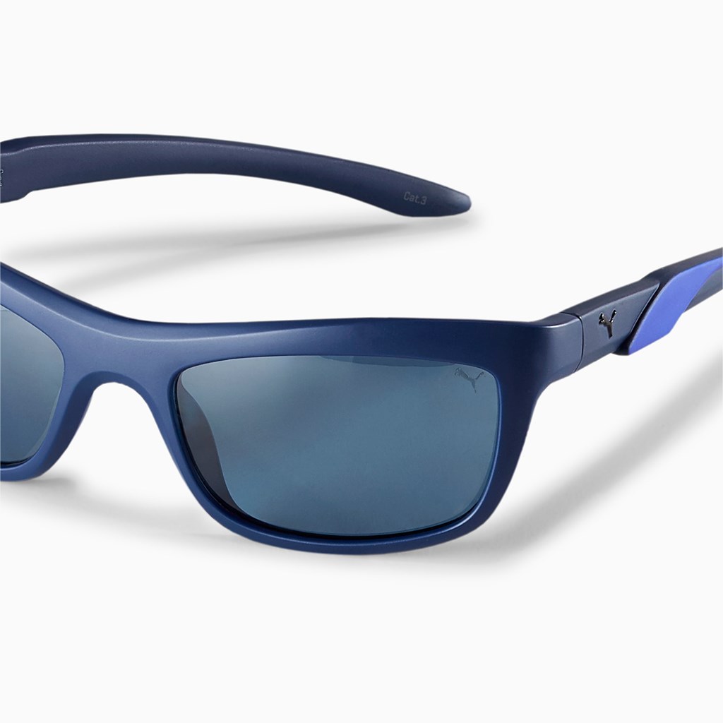 Blue / Blue / Blue Puma Wick Men's Sunglasses | 3921RFYGO