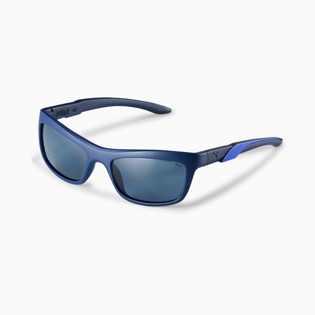 Blue / Blue / Blue Puma Wick Men\'s Sunglasses | 3921RFYGO