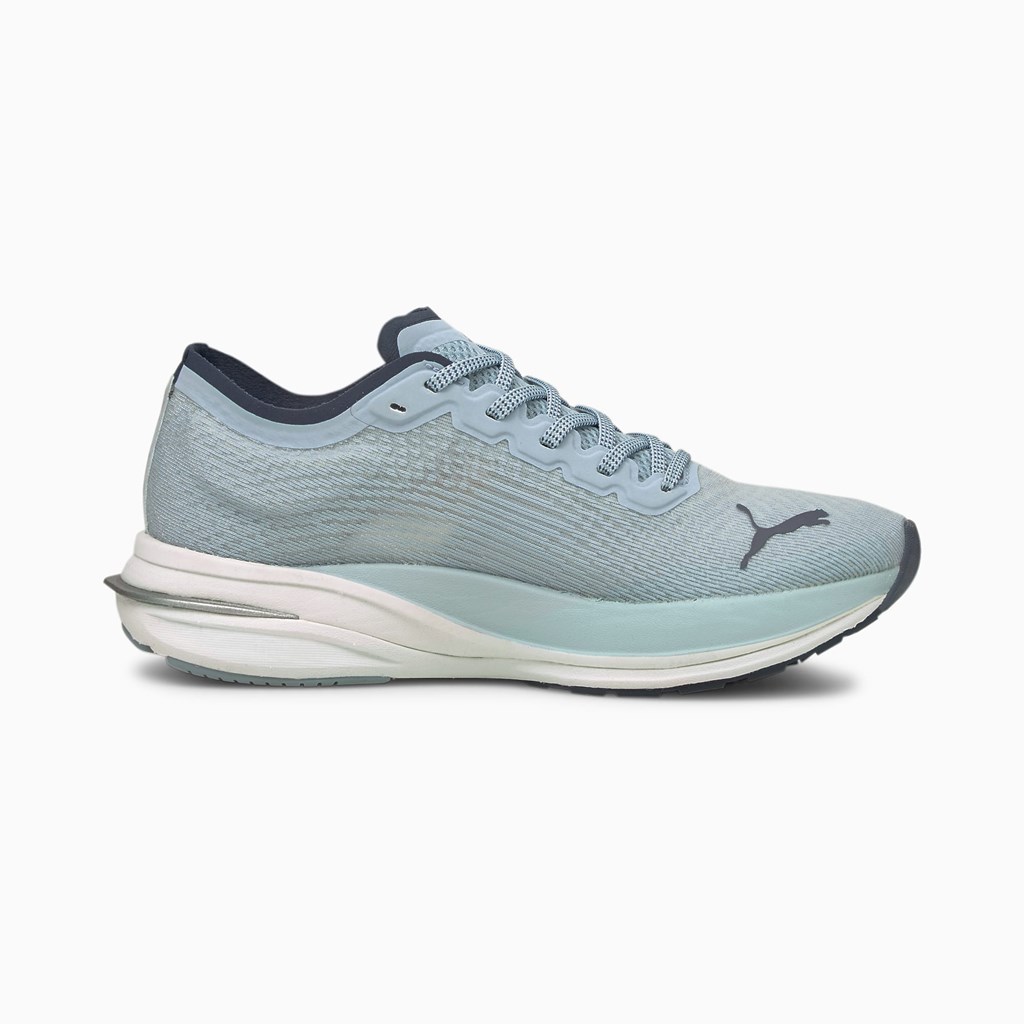 Blue Fog Puma Deviate NITRO Women's Running Shoes | 9456XWLGR