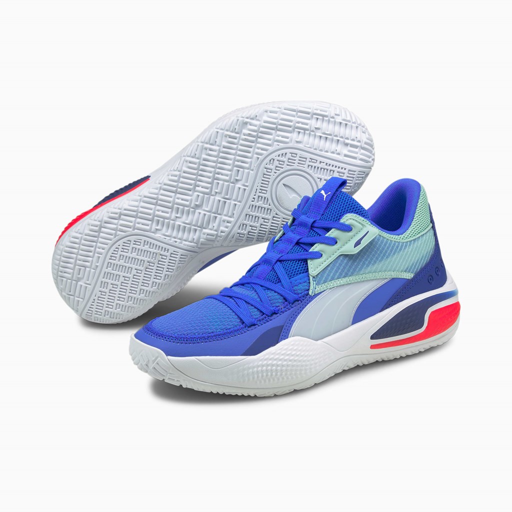 Bluemazing / Eggshell Blue Puma Court Rider I Women's Basketball Shoes | 0168AEWPB