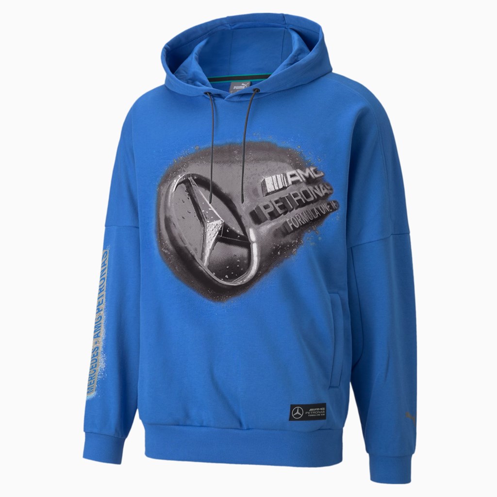 Bluemazing Puma Mercedes F1 Street Men's Hoodie | 8257DBLXU