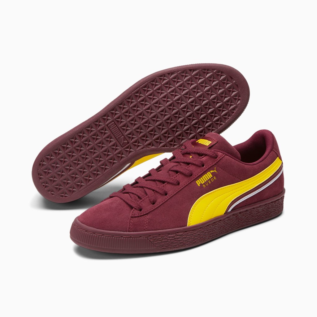 Burgundy / Maize / White Puma Suede Triplex Men's Sneakers | 0183BGYOC