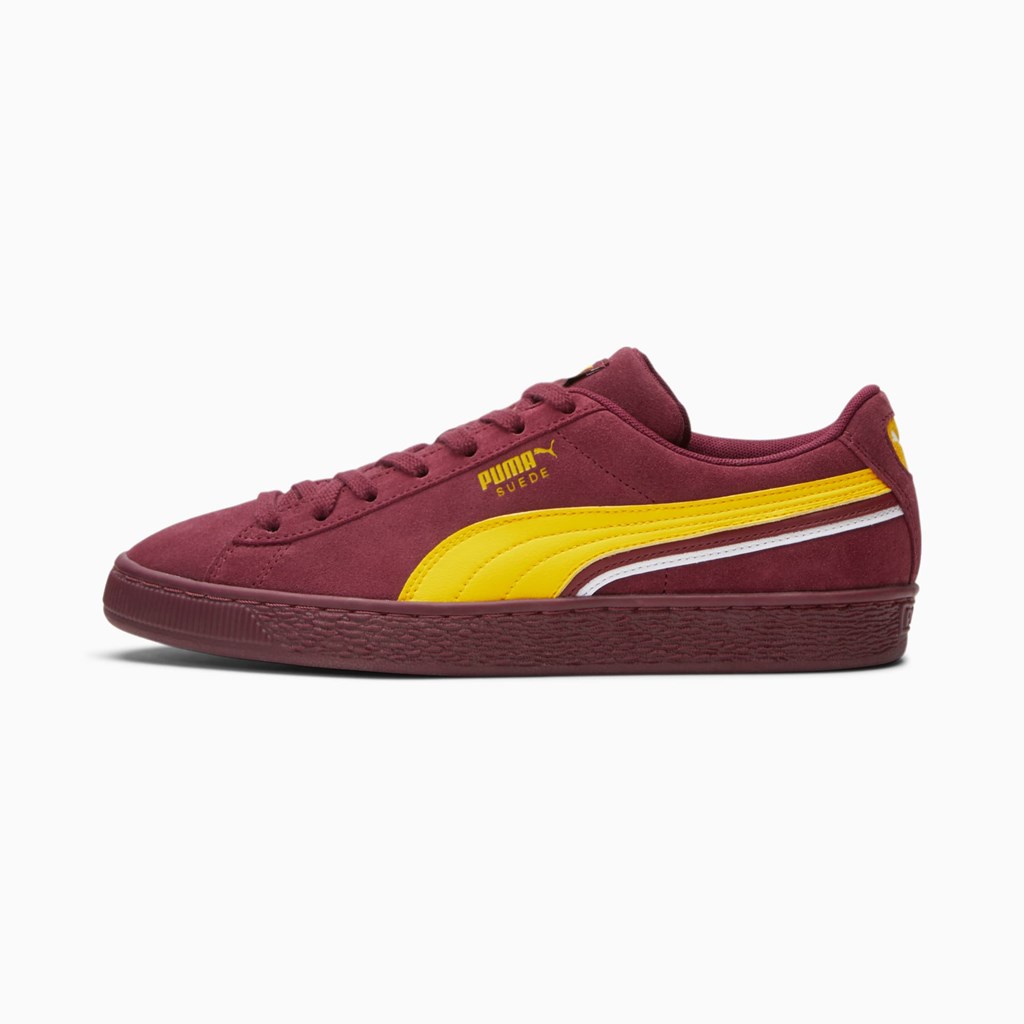 Burgundy / Maize / White Puma Suede Triplex Men\'s Sneakers | 0183BGYOC