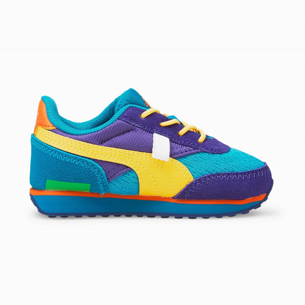 Caribbean Sea / Ultra Yellow Puma PUMA x RUGRATS Future Rider Toddler Girls' Sneakers | 9257VYXDN