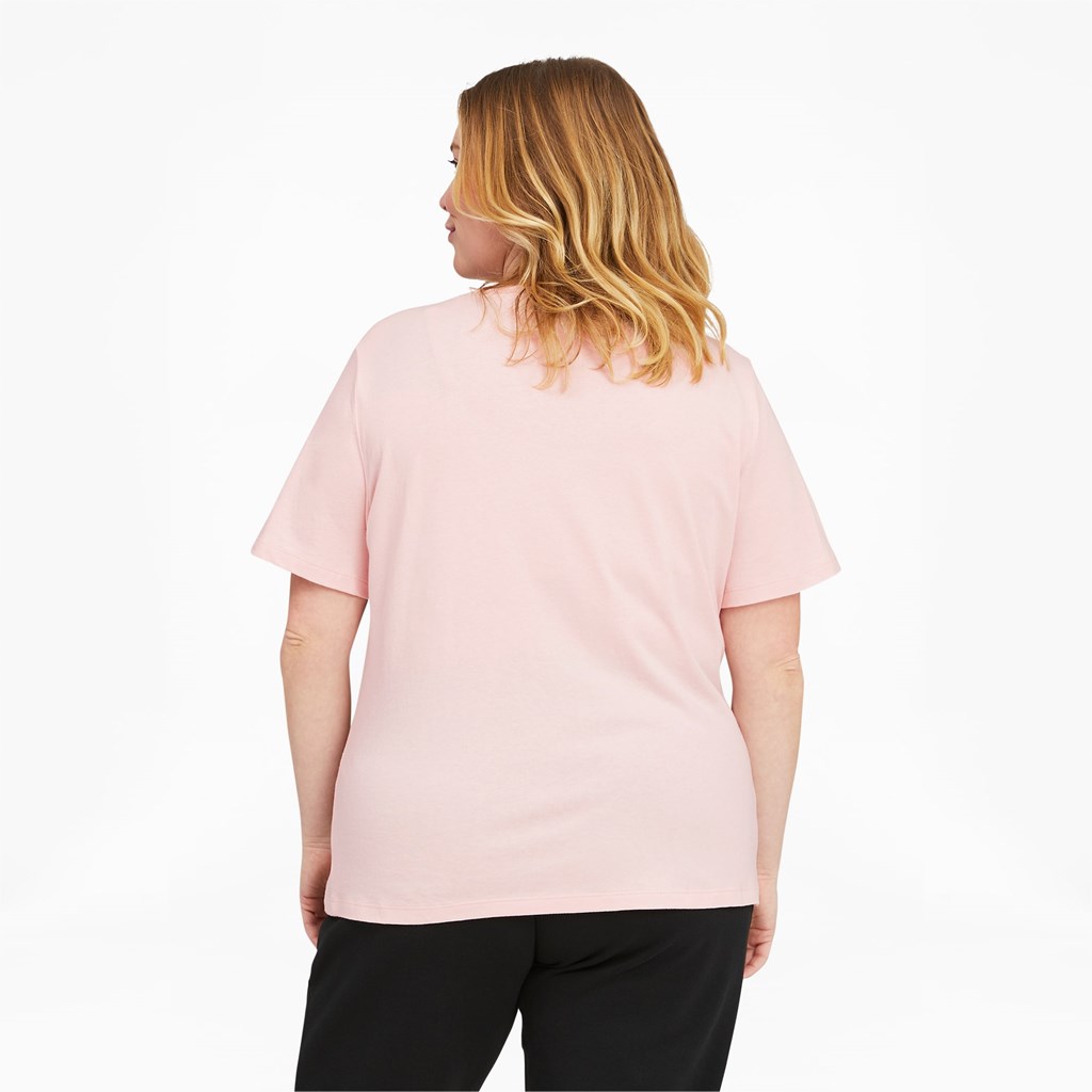 Chalk Pink Puma Classics Logo PL Women's Tee | 0241PWUVX