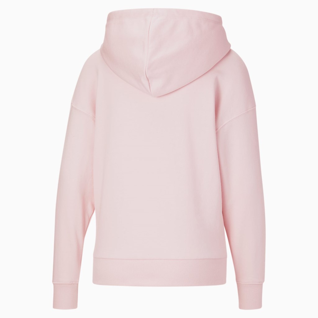 Chalk Pink Puma Classics Logo Women's Hoodie | 3758KVLQH