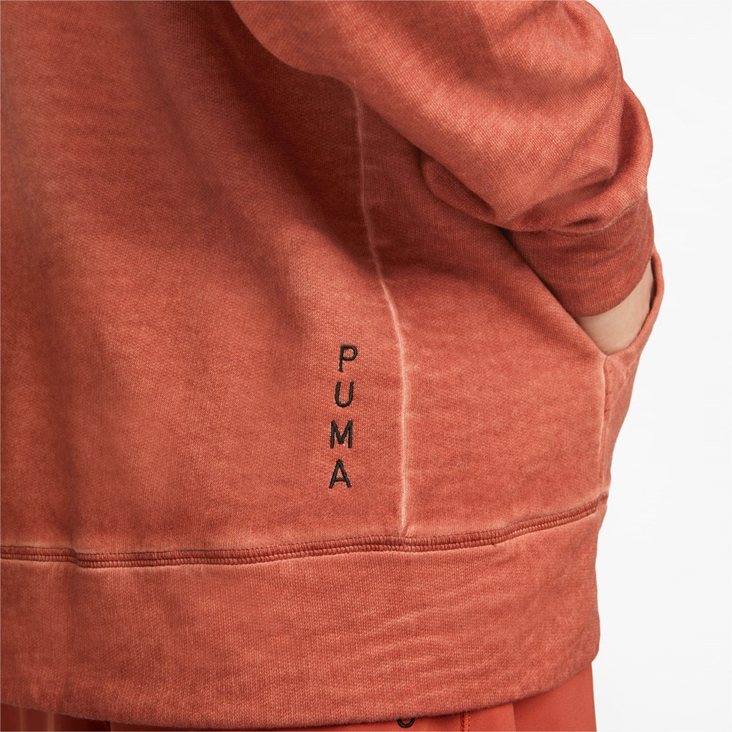 Chili Oil Puma Studio Wash Training Men's Hoodie | 7160FACKM