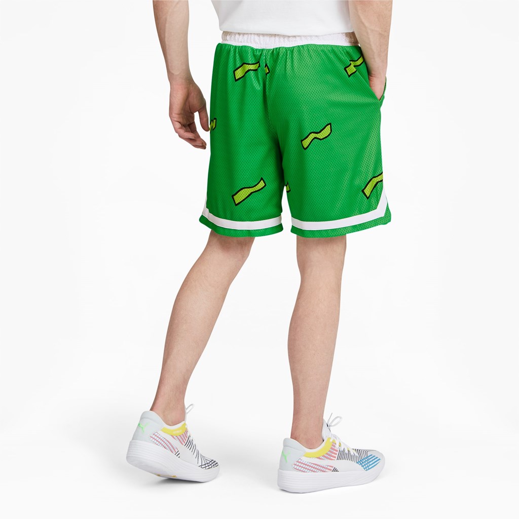 Classic Green Puma PUMA x RUGRATS Basketball Men's Shorts | 3529YXTOC