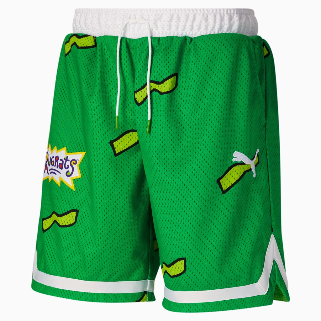 Classic Green Puma PUMA x RUGRATS Basketball Men's Shorts | 3529YXTOC