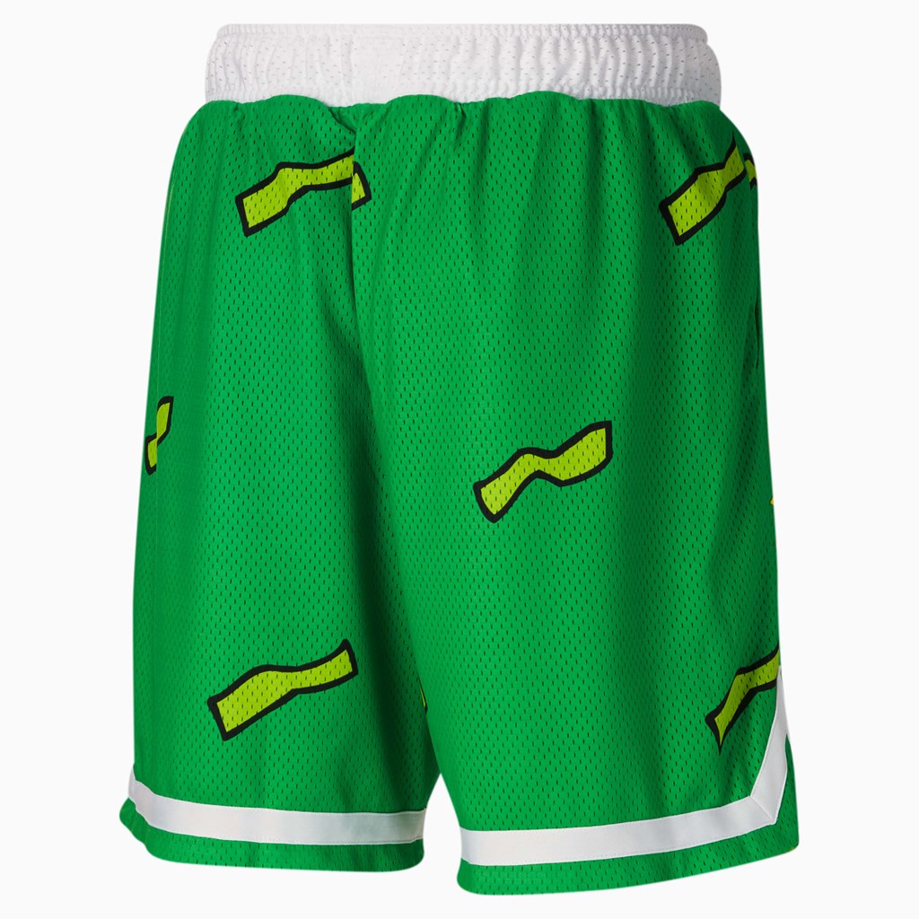 Classic Green Puma PUMA x RUGRATS Basketball Men's Shorts | 3529YXTOC