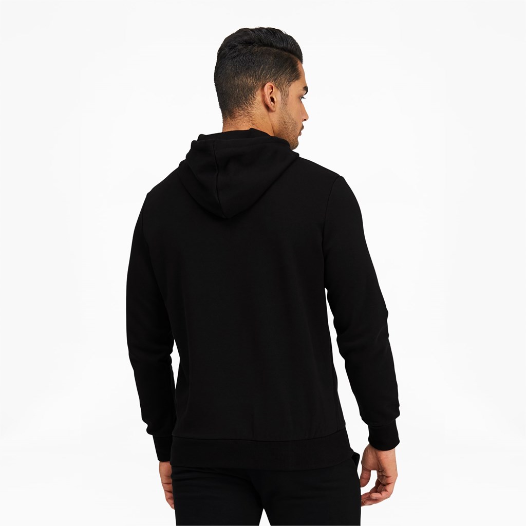 Cotton Black Puma Dazed Classics Logo Men's Hoodie | 1049KJDFX