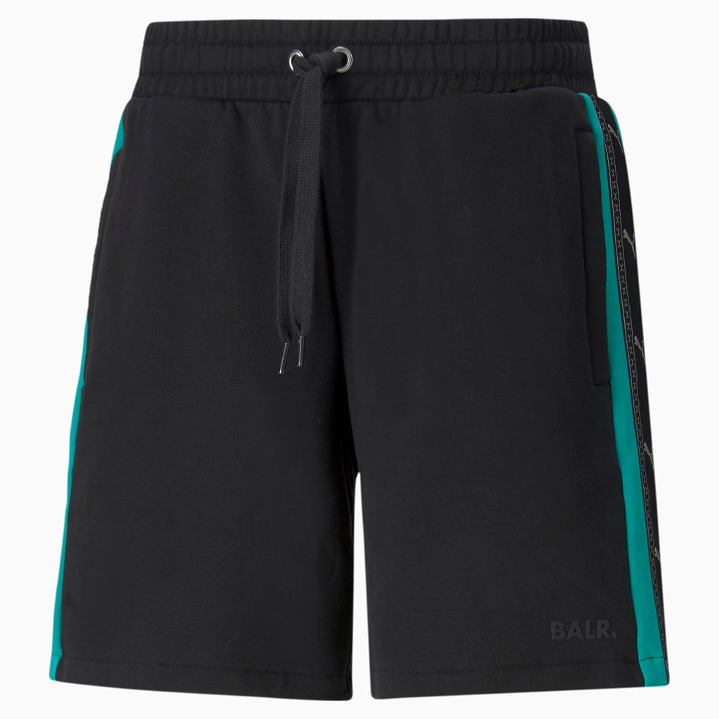 Cotton Black Puma PUMA x BALR. Soccer Men's Shorts | 0425KVXYM