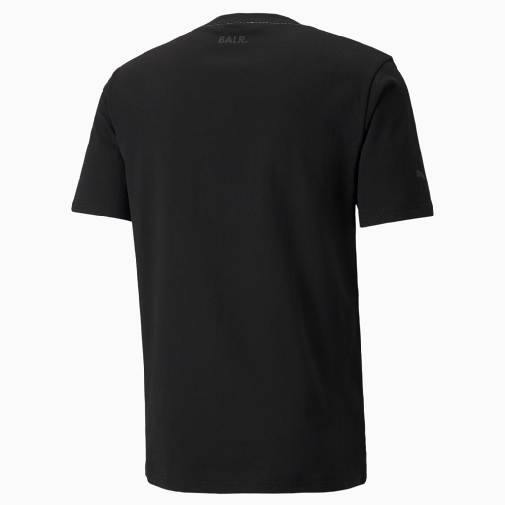 Cotton Black Puma PUMA x BALR. Soccer Men's Tee | 4932BUCJI