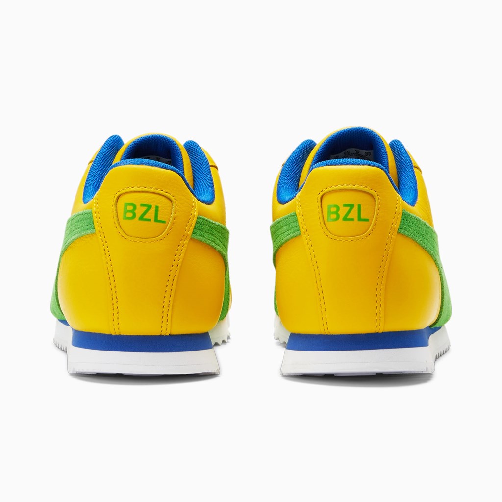 Dandelion / Classic Green / Royal Puma Roma Brazil Men's Sneakers | 2394WCZBA